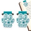 Flower Dog Paw Prints Magnetic Bookmarks Lightweight Page Tag for Reading