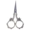Flower Embroidery Scissors,3.54Inch Premium Stainless Steel Small Precision Shears for Sewing Cross Stitch Needlework Handicraft Artwork(Silver)