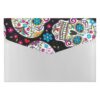 Flower Sugar Skull Accordion File Folder, Letter Size Expanding File with 6 Pockets, Portable Document Organizer with Labels, Paper Receipt Holder for Home, Work and Office