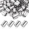 Flutesan 100 Pcs Awg 1/0 Wire Ferrules Kit Tinned Copper Non Insulated Crimp Connector Electrical Cable Cord End Terminal for Electric Wiring Automotive Household & Industrial Electrical Projects