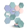 Fluxynara 10-Pack Hexagon Cork Board Alternative, Coastal Haze