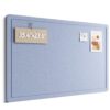 Fluxynara Bulletin Board,35.4" x 23.6" Cork Board Alternative with 12 Safe Removable Adhesive Tabs, Foldable Felt Pin Board for Home Office, Classroom, Bedroom,Entryway for Walls—Soft Periwinkle