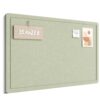 Fluxynara Bulletin Board, 35.4" x 23.6" Cork Board Alternative with 12 Safe Removable Adhesive Tabs, Foldable Felt Pin Board for Home Office, Classroom, Bedroom,Entryway for Walls—Sage