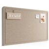 Fluxynara Bulletin Board,35.4" x 23.6" Cork Board Alternative with 12 Safe Removable Adhesive Tabs, Foldable Felt Pin Board for Home Office, Classroom, Bedroom,Entryway for Walls—Taupe