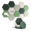 Fluxynara Hexagon Cork Board Alternative for Walls Decor-12-Pack Felt Bulletin Board Tiles,with 70 Adhesive Tabs for Office,Classrooms & Home Pin Board Felt Board-Sagewood