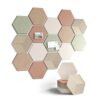 Fluxynara Hexagon Cork Board Alternative for Walls Decor-15-Pack Felt Bulletin Board Tiles,with 70 Adhesive Tabs for Office,Classrooms & Home Pin Board Felt Board-Boho