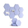 Fluxynara Hexagon Cork Board Alternative for Walls Decor-8-Pack Felt Bulletin Board Tiles,with 30 Pushpins,50 Adhesive Tabs for Office,Classrooms & Home Pin Board Felt Board-Soft Periwinkle