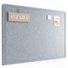 Fluxynara Large Bulletin Board, 47.2" x 35.4" Cork Board Alternative with 24 Safe Removable Adhesive Tabs, Foldable Felt Pin Board for Home Office, Classroom, Bedroom,Entryway for Walls—Blue Gray