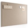 Fluxynara Large Bulletin Board, 47.2" x 35.4" Cork Board Alternative with 24 Safe Removable Adhesive Tabs, Foldable Felt Pin Board for Home Office, Classroom, Bedroom,Entryway for Walls—Taupe