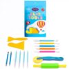 FlyFlag Air Dry Clay Tools Kit, 20 Pcs – Includes Ball Stylus, Rubber Pens, Rolling Pin, Plastic Scrapers, and Modeling Tools – Ideal for Pottery, Craft, Molding, and Shaping
