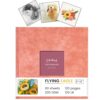 FLYING EAGLE Sketchbook for Drawing 8 x 8 Hardcover Sketch Book, 200GSM Thick Paper, Square Art Drawing Book with 3 DIY Cards Mixed Media Watercolor Paper Gift for Women Adults Artist, Pink