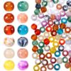 FNANJWQ 100Pcs Acrylic Large Hole, 12mm Glass Beads for Jewelry Making
