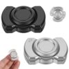 FNANJWQ 3-in-1 Fidget Toy Adults 2 Pcs Metal Slider Clicker Compact Stress Relief Spinner ADHD Cool Gadget Gifts