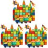 FNJO Magnetic Tiles, 100PCS Building Blocks, STEM Magnets Building Toy Set, Preschool Kindergarten Construction Stacking Toy, School Teacher Supplies, Classroom Must Haves (Pack of 3)