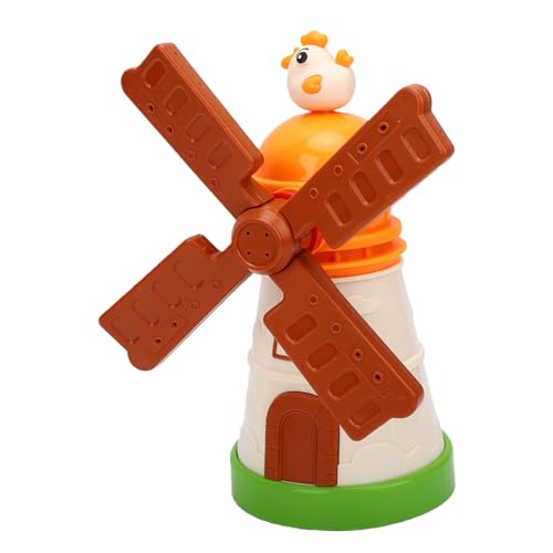 Focket Water Sprinkler for Kids, 360 Degree Rotation Wind Powered Spinning Quick 3 Step Setup Backyard Water Sprinkler Toy, Outdoor Play with Windmill Components and Chicken Toy