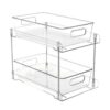 Fockety 2 Tier Multi Purpose Bathroom Under Sink Organizer (Clear)