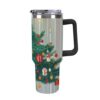 FodPand Christmas Decorations 40 Oz Tumbler Insulated Water Bottle