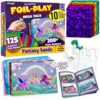 Foil Creative Art Kit for Kids, Fun Craft Set with Triple-Layer 3D Stickers & Foil Sheets – Creative Arts & Crafts for Birthday Party, Girls, Boys DIY Activity, Travel Toys, Gifts for Ages 4 5 6 7 8 9
