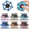 Foilswirl 120 Pcs Funny Sensory Fidget Toy Bulk for Kids Transformable Chain Robot Finger Toys Stress Relief Spinner DIY Deformation Mechanical Toys for ADHD Autism Kids Adults(Earthy Tones)
