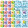 Foilswirl 20 Sets Back to School Gifts Emotional Stress Ball Gifts Bulk Cute Squeeze Mini Stress Relief Ball Thank You Inspirational Cards for Office Staff Coworker Reward (Tie-Dyed Ice Cube)