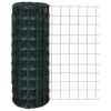 Foknhdi 82ft x 3.3ft Green PVC Coated Steel Wire Euro Fence Roll