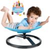 FOKOL 2026 Upgraded Kids Sensory Swivel Chair, Indoor Spinning Seat for Active Play and Balance Coordination, Non-Slip Metal Base, Heavy Duty Rotating Chair for Boys and Girls(Blue)