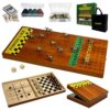 Foldable 23 inches Horse Race Board Game with Luxury Metal Numbered Horses
