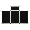 Foldable Rotating Presentation Display Board, 4 Panel 360 Degree Spinning Bulletin Board, Aluminum Frame Felt Backdrop With Storage Bag (black)