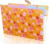Folder Organizer Expanding File Folder Patternted - Accordion Document Organizer with 5 Pockets and Labels, Waterproof A4/Letter Size for School Office Home (Yellow Floral)