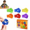 Folding Fidget Toy, Cube Fidget Toys for Kids, Quiet Sensory Fidget Cube for Anxiety Relief and Focus Support, Textured ADHD Toy for Classroom, Homework, Travel and Calm Down Corner