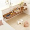 Folding Floating Wall Desk, Multifunctional Drop Leaf Table for Small Spaces, Compact Wall-Mounted Computer Desk for Kitchen & Dining Room, Space-Saving Design
