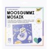 Folia 23813 Foam Rubber Mosaic Glitter Space Sloth, 301-Piece Craft Set Consisting of One Motif Template and 300 Self-Adhesive Mosaic Stones Made of Glitter Felt in 5 Colours, Paper, Multicoloured