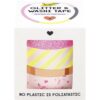 Folia 26459 Glitter & Washi Tape Designed by Frau HÖLLE, Pack of 4, Tape Made of Rice Paper, Hotfoil in 4 Designs, for Crafts, Decorating and Decorating