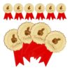 FOMIYES 36 Sets of Red Diploma Certificate Stickers Medal Seals Paper and Ribbon, Easy to Use Motivational Award Stickers for Graduation and Achievement Certificates