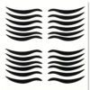 FOMIYES 80 Pairs Black Cat Eye Eyeliner Stickers, Self-Adhesive Waterproof Makeup Tape, Reusable Double Eyelid Temporary Eye Shadow Stickers for Easy Application