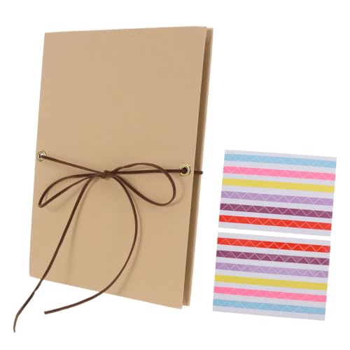 FOMIYES DIY Folding Photo Album Scrapbook Kit 8.2" X 5.9" Hardcover Craft Paper Memory Book with Sturdy Versatile Use and Blank Canvas for Hand-drawn Art, Stickers, or Pictures, Birthday