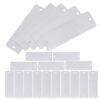FOMIYES Name Plates with Two Holes Stainless Steel 20pcs Featuring Sleek Finish and Safe Comfortable Edges Blank Rectangle Metal Tags for Engraving for Plaques for Office Buildings