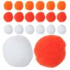 FONDOTIN 100pcs Orange Soft Pom Poms for Crafts, Polyester Fluffy Pompoms Balls with Smooth Surface and Vibrant Color, Versatile for Multiple Projects, for Classroom Crafts and Party