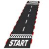 FONDOTIN Quick Dry Race Track Floor Mat for Bedroom and Playroom, Wear Resistant Diatomite Rug with Nonskid Cushion, Water Absorbent Racing Track Carpet for Play and Home Decor