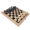 Fonowx 1 Piece Contemporary Chess Set Traditional Board Game International Chess Folding Wood Board with Storage Easy to Carry for Gift Giving Kids Home