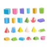 Fonowx 24 Pieces 3D Geometric Shapes Blocks Learning Toys Area Demonstrator, Cone Pattern Blocks for Elementary Kindergarten