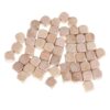Fonowx 50 Pieces Wooden Blank Dice Six Sided D6 Game Pieces Square DIY Dice Set Opaque Engraving Rounded Corner Die Suitable for Board Gaming Classroom Use