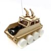 Fonowx Children Science Experiment Remote Control Armored Vehicle Model Kit Wooden Tank Car DIY Assembly Toy with Cabin and Rear Section Detail Suitable for Gifts Home Display