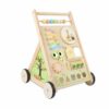 Fonowx Children Wooden Infant Push Cart Multifunctional Activity Center Musical Exploration Shape Sorter Animal Maze Storage Suitable for Early Development Home Use, Style A