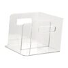 Fonowx Clear Desktop Bookshelf Book Storage Rack Decorative Simple with Handles Display Shelf Bookcase for Dorm Home Office Table CD