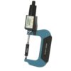 Fonowx Digital Gauge Outside Measuring Tool Caliper Thickness Gauge with Screen Display 0.001mm Resolution Sturdy Cast Iron Knurled Ratchet Suitable for, 50-75mm