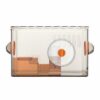 Fonowx Hamster Cage Acrylic Habitat Stackable Enclosure Transparent House Complete Starter Kit Small Animal Suitable for Pet Observation Home Use, Orange, 1-Layer Large Wheel