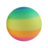 Fonowx Jumping Ball Inflatable Colorful Bouncy Ball Rainbow Sports Playground Coordination Balance Exercise PVC Material Suitable for Family Kids Adults, Round Ball