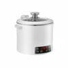 Fonowx Rice Cooker Low Sugar Rice Steamer Electric Cooker Automatic Lifting Rice Water Separation With High Borosilicate Glass And Stainless Steel Inner Basket Suitable for diabetics fitness home cooking , White , 3L Stainless Steel