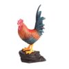 Fonowx Rooster Statue Rooster Figurine Toy Animal Figurine Realistic Rooster Sculpture Resin Chicken Ornament Suitable for Gift Giving Home Decoration Party, Rooster with Stand